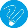 Знак M15 Курить здесь (пленка 200х200 мм)